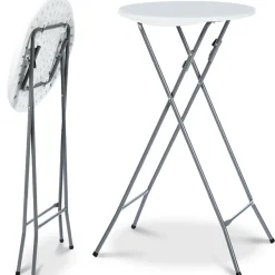Tables hautes pliantes d’extérieur + housses noires*IDMarket Hot