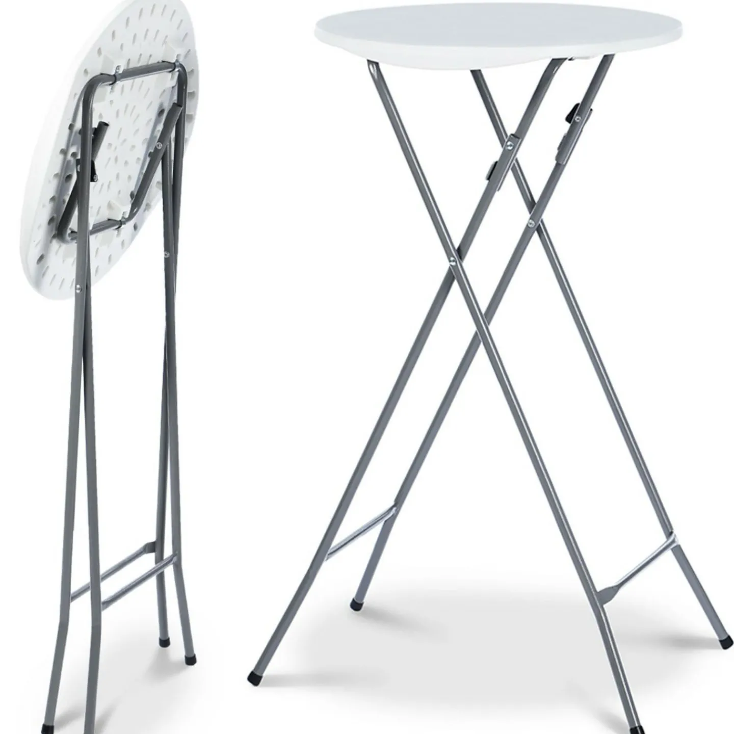 Tables hautes pliantes d’extérieur + housses noires*IDMarket Hot