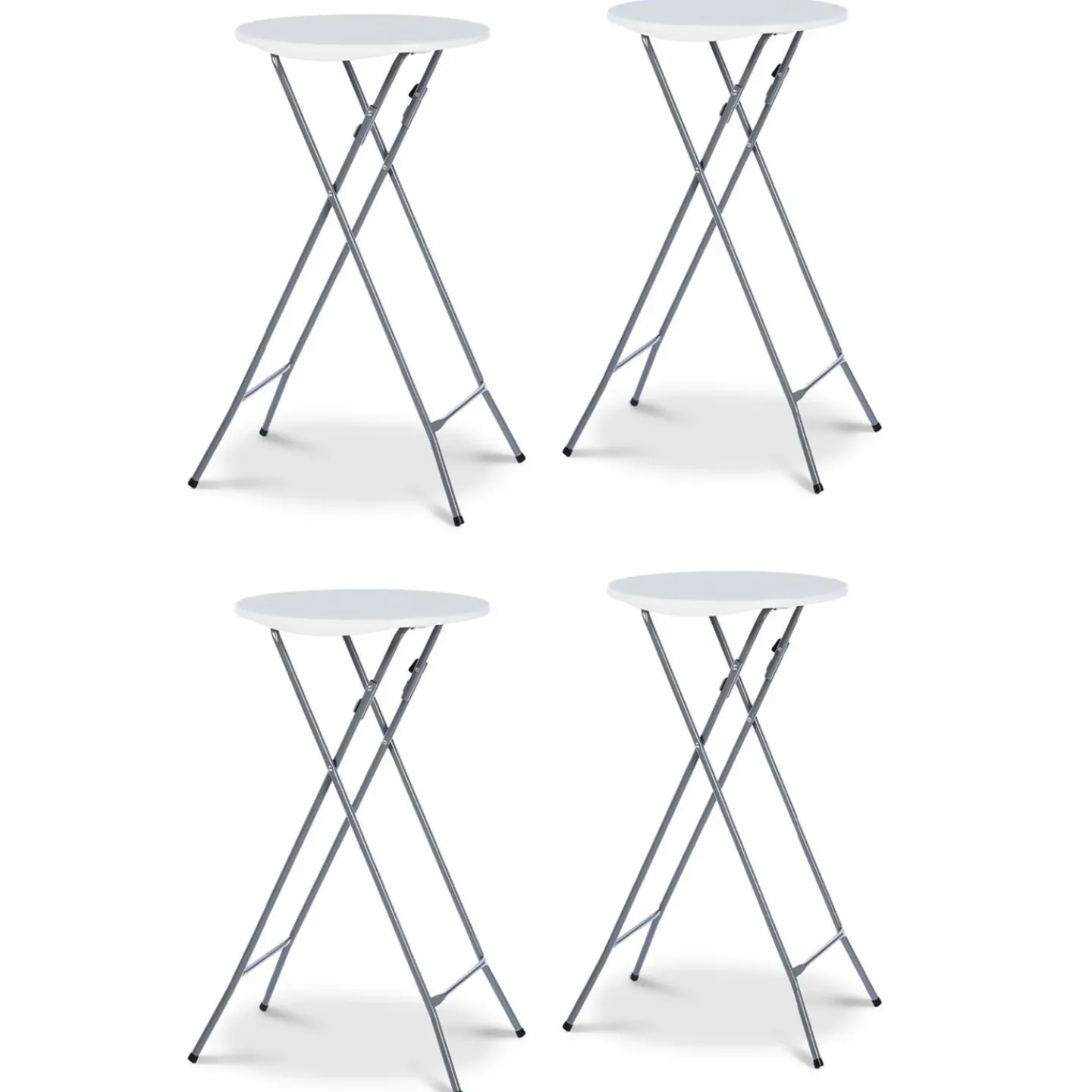 Tables mange-debout pliantes avec housse noire*IDMarket Best