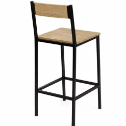 Tabourets de bar avec dossier chaise de cuisine style industriel*IDMarket Hot