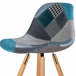 Tabourets de bar scandinaves bleu patchwork*IDMarket Hot