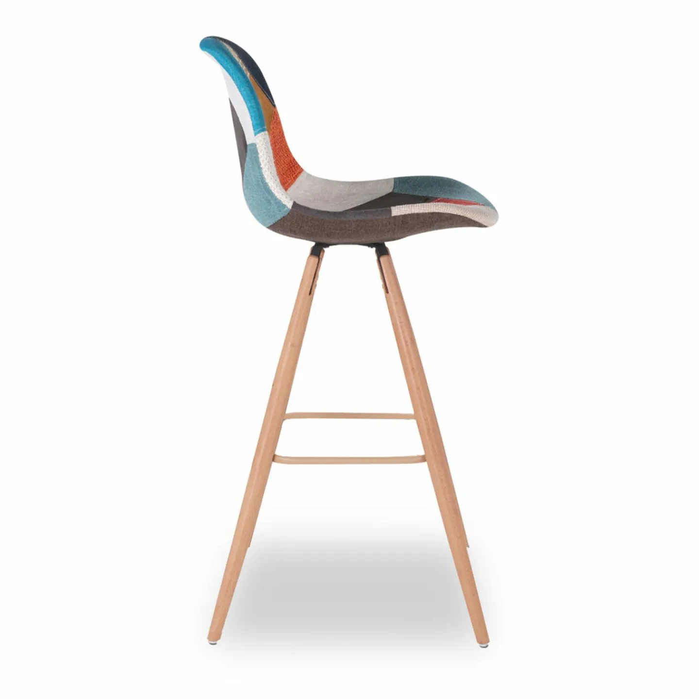 Tabourets de bar scandinaves patchwork multicolore*IDMarket Online
