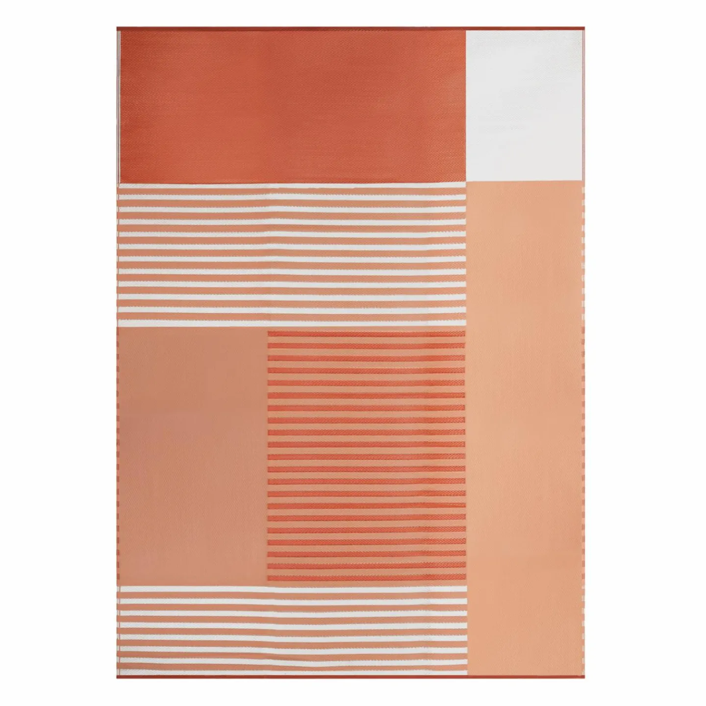 Tapis extérieur terracotta à formes géométriques*IDMarket Hot