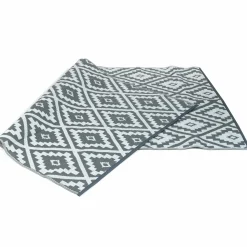 Tapis extérieur terrasse motifs géométriques gris et blanc 120 x 180 cm*IDMarket Discount