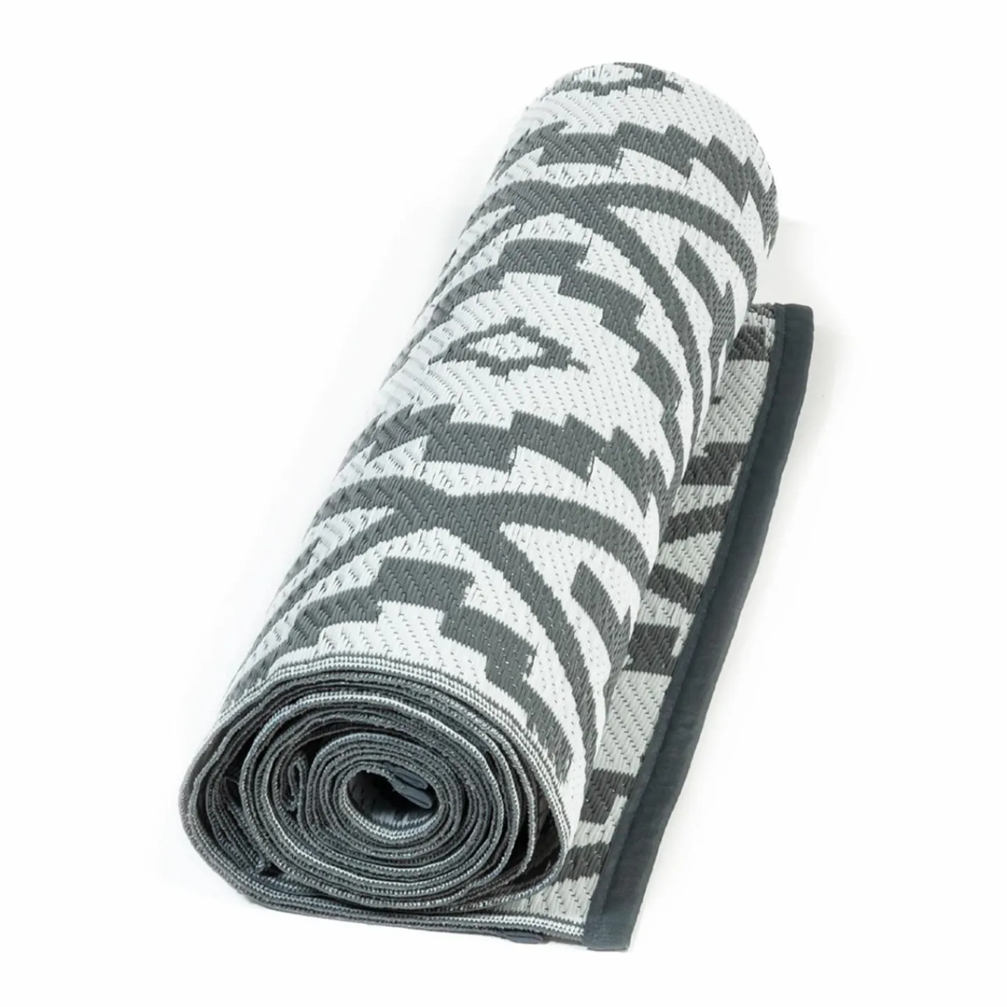 Tapis extérieur terrasse motifs géométriques gris et blanc 120 x 180 cm*IDMarket Discount