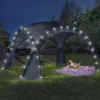 Tente dôme LED gris anthracite*IDMarket Discount