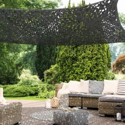 Toile ombrage rectangulaire camouflage gris 3x4 m*IDMarket Sale