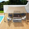 Toile ombrage rectangulaire camouflage sable 4x6 m*IDMarket Outlet