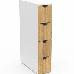 Tour de rangement à roulettes 4 tiroirs*IDMarket Outlet