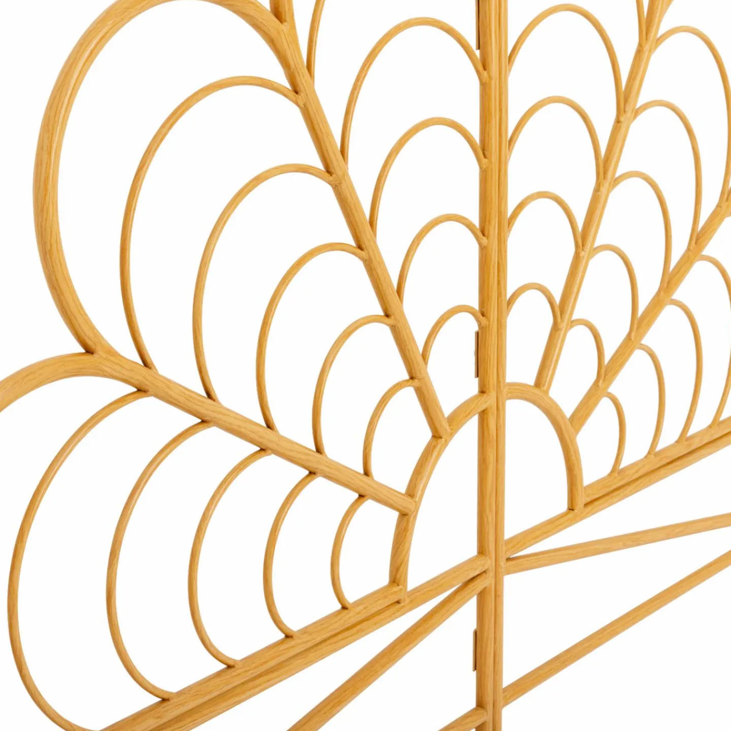 Tête de lit effet rotin 160 cm en forme de fleur*IDMarket