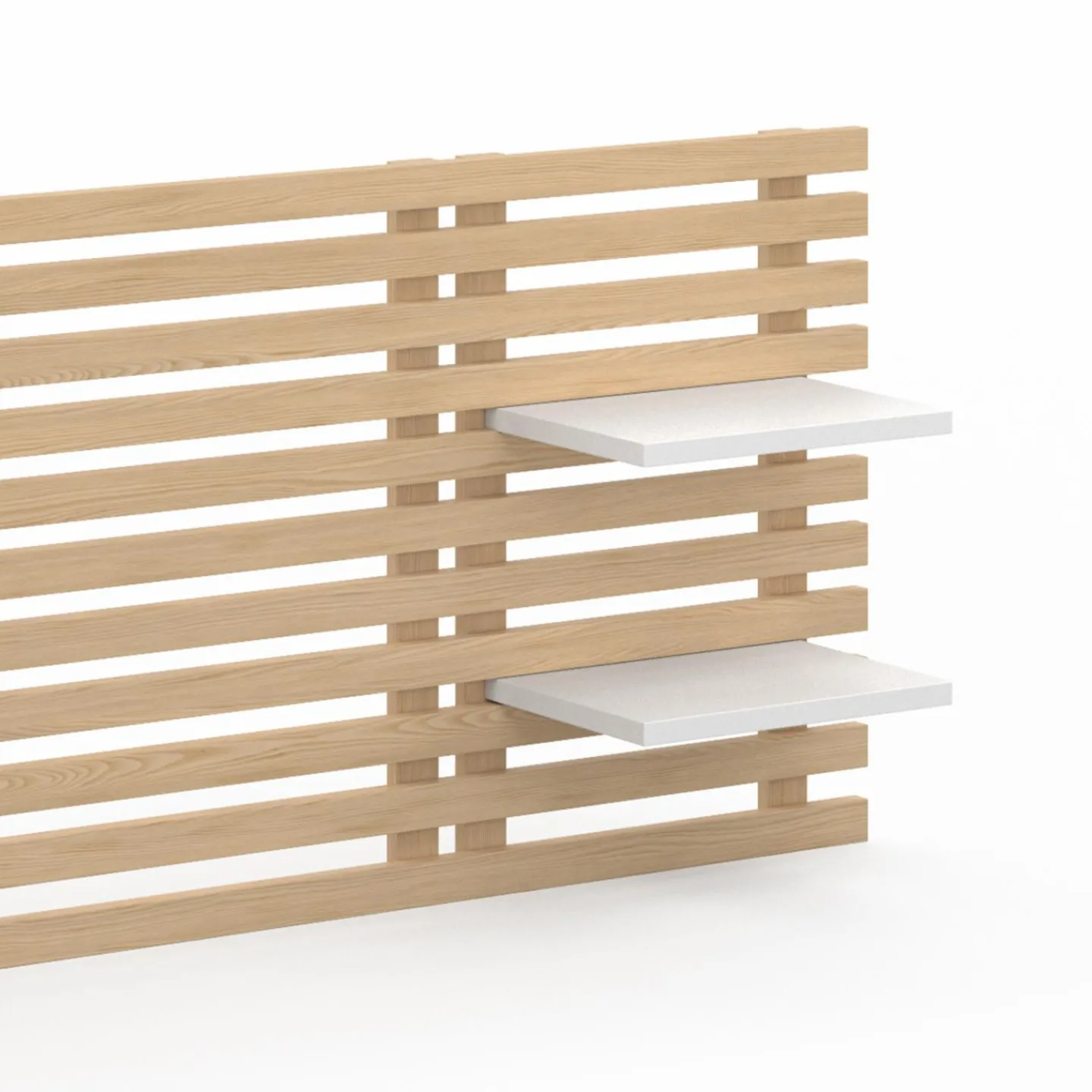 Tête de lit en lattes de bois clair*IDMarket Best