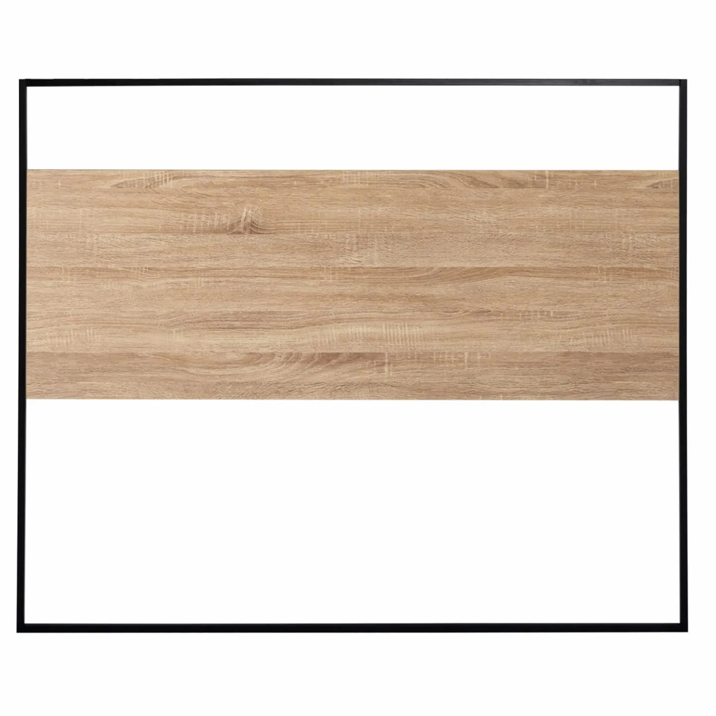 Tête de lit industrielle 145 cm bois et métal noir*IDMarket Sale