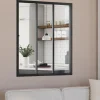 Verrière atelier 3 vitrages métal noir et verre trempé*IDMarket New