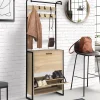 Vestiaire industriel bois et métal noir*IDMarket Hot